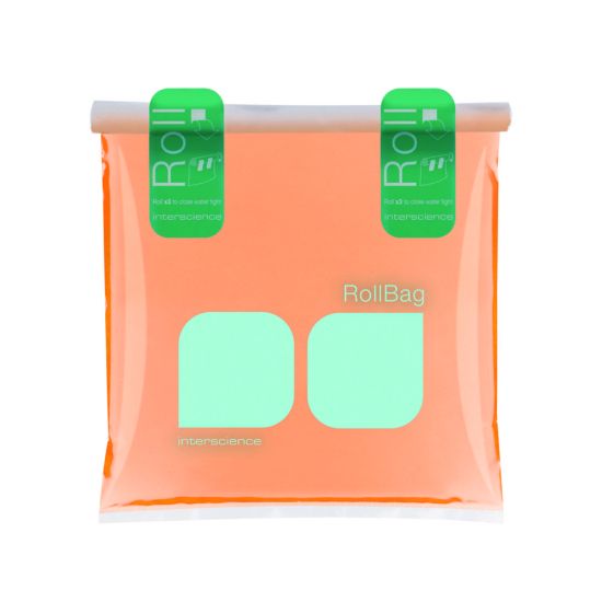 Sampling bags, RollBag®, HDPESterile sampling bags with a sticker closure for the collection of any liquid and solid samples.-100 % metal free-Waterproof, resistant closure-With labeling field-Single, sterile packaging-Film in PolySilk®-Gam_1910689