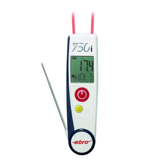 Combi infrared and insertion thermometer TLC 750i-V2Handy infrared thermometer for non-contact measurement of surface temperature or core temperature with the foldable insertion probe. Ideal for time-saving, precise temperature measurements_1910663