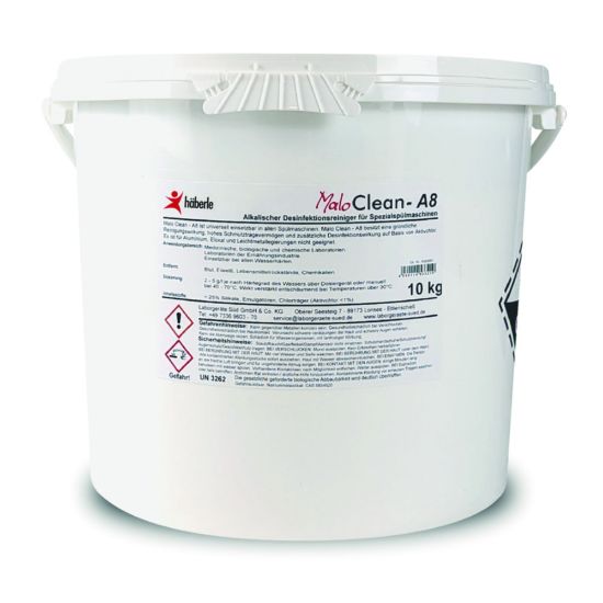 Special cleaner MaloClean A8Alkaline disinfectant cleaner for special dishwashing machines-Suitable for medical, biological and chemical laboratories as well as laboratories in the food industry-Removes blood, protein-containing residues, f_1913312