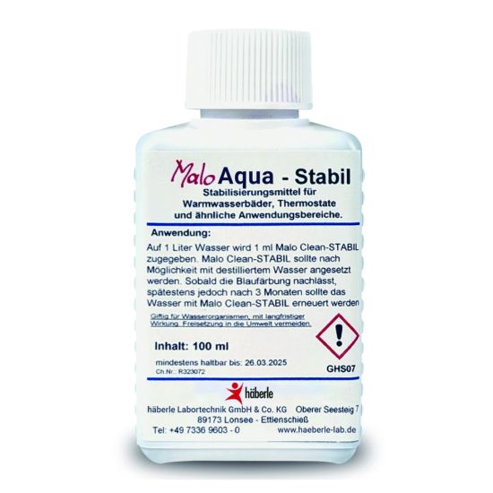 MaloClean AquastabilStabilising agent for water baths, thermostats etc.-Should be prepared with distilled water if possible.Attention: Toxic to aquatic organisms with long-term effects. Avoid release into the environment._1913296