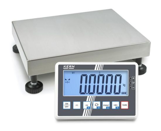 Platform scales IFBHigh-resolution scale in heavy version.-Weighing plate stainless steel, painted steel base, silicone-coated aluminium load cell-Display device with large backlit LCD display, digit height 52 mm-Level indicator and levelli_1917896