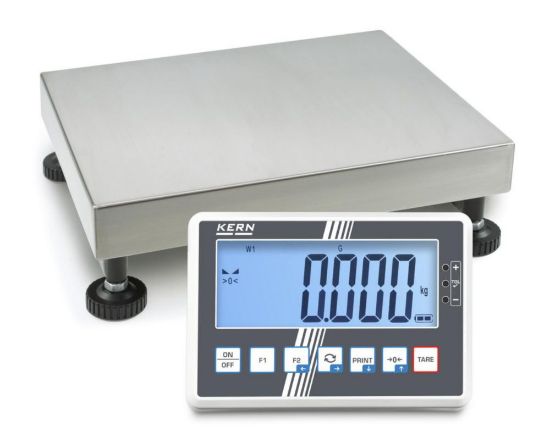 Platform scales IFBHigh-resolution scale in heavy version.-Weighing plate stainless steel, painted steel base, silicone-coated aluminium load cell-Display device with large backlit LCD display, digit height 52 mm-Level indicator and levelli_1917798