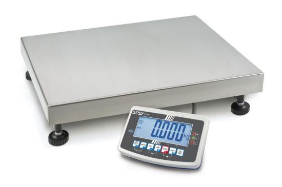 Platform scales IFB, with EC type approvalHigh-resolution scale in heavy version.-Weighing plate stainless steel, painted steel base, silicone-coated aluminium load cell-Display device with large backlit LCD display, digit height 52 mm-Leve_1917175