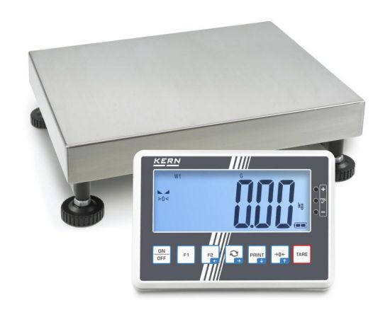 Platform scales IFB, with EC type approvalHigh-resolution scale in heavy version.-Weighing plate stainless steel, painted steel base, silicone-coated aluminium load cell-Display device with large backlit LCD display, digit height 52 mm-Leve_1917158