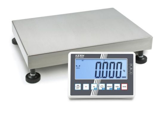 Platform scales IFB, with EC type approvalHigh-resolution scale in heavy version.-Weighing plate stainless steel, painted steel base, silicone-coated aluminium load cell-Display device with large backlit LCD display, digit height 52 mm-Leve_1917191