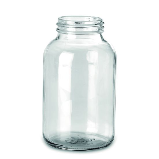 Wide neck bottles 1000 ml, clear DIN 68, w/o 9072167 screw-cap pack of 18_1496284