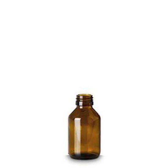 Packing bottles 100 ml, light brown glass, PP, DIN 28 pack of 56_1557731