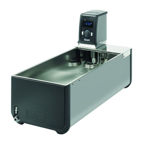 Thermostatic bath, 38 ltr. digital, stainless steel tank, with pump, bridge plate, Amb. +5...+120°C_1571959