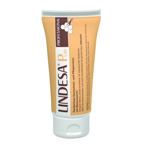 Lindesa® Pure Professional Skin protection cream tube of 100 ml, unperfumed, with beeswax_1607963