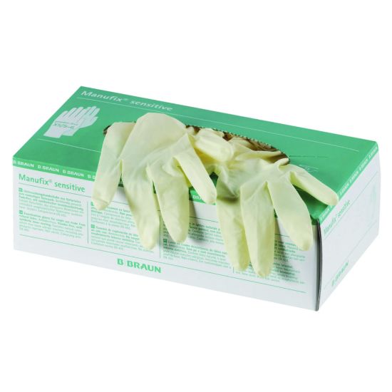 Manufix® Examination gloves, size S (6-7) Sensitive, Latex, unpowdered, non sterile, pack of 100_1816196