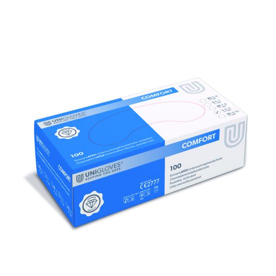 Latex gloves, powderfree Size 8-9 L,  Pk qty.=100_1812550