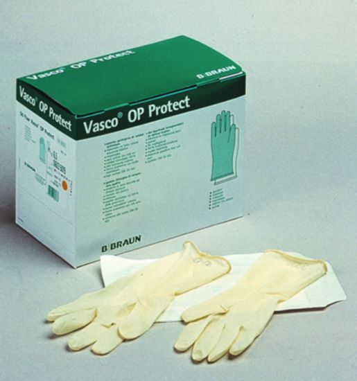 Vasco® Disposable operation gloves, size 6 Powdered, Latex, powdered, pair sterile packed, pack of 50 pair_1813664