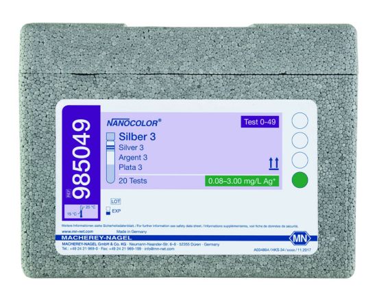 NANOCOLOR Silver 3 Tube test with Barcode pack of 20 tests_1510637