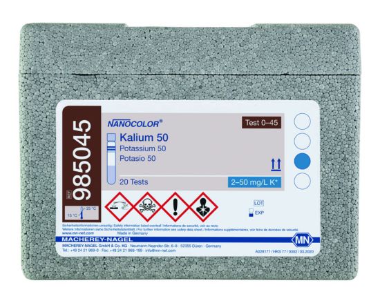 Tube-test Potassium 50 pack of 20 tests (no dan. goods)_1513677