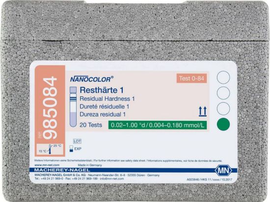 Round cuvette test resthardness 1 with barcode pack à 20 regulations_1513766