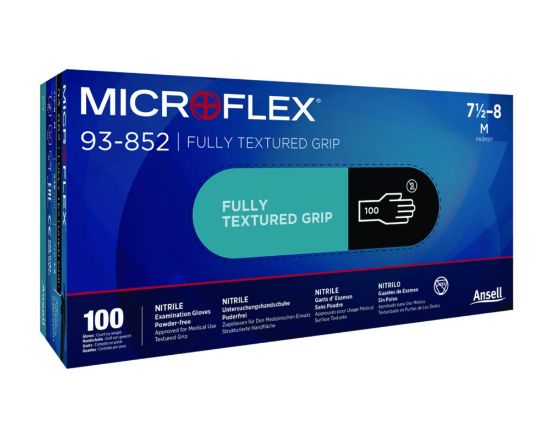 Microflex®, size 7½-8 (M), black Double-sided nitrile gloves, powder-free Length 245mm, wall thickness 0.12 mm,_1812619