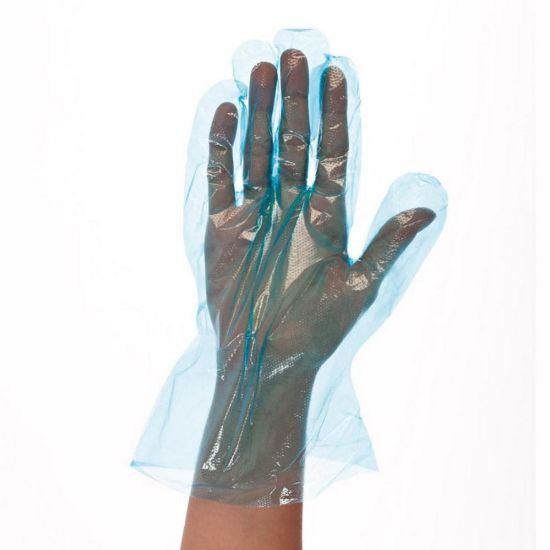 Disposable Gloves Polyclassic, LDPE-Disposable glove-LDPE (Low Density Polyethylene), embossed, non-sterile-Soft and very tearproof-Protection for short-term work-Comfortable to wear-Dispenser box, containing 100 gloves. Cat. I_1812104
