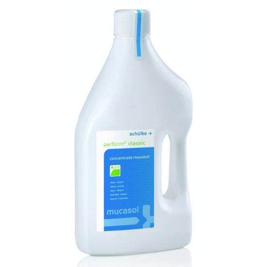 Universal cleaner, perform® classic concentrate mucasolHigh performance, alkaline cleaning concentrate in liquid form for soaking and ultrasonic cleaning baths.Suitable for use on laboratory equipment and intruments made of glass, porcelain_2030091