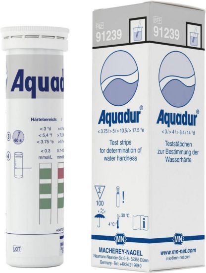 AQUADUR®-test sticks 4-14 gradation: <(><<)>3 >4 >8,4 >14° dH pack of 100_1499919