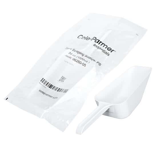 Cole-Parmer Essentials Sterile Sampling Scoops, PS, 34 oz (1000mL); 25/CS_1892681