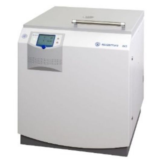 Sigma 8KS, Clinic, package, floorstanding refrigerated centrifuge, aircooled compressor, incl. rotor no. 11805, 6 buckets no. 13860, 6 adapters no. 13867, 6 balance weights no. 17768, 2 balance inserts for blood bags no. 17769, 2 tare weigh_1933370