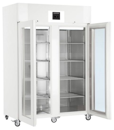 LKPv1423 HEAVY DUTY DUAL LAB FRIDGE WITH PROFI CONTROLLER AND GLASS DOORS 1397L 216 x 143 x 83 cm_1697383