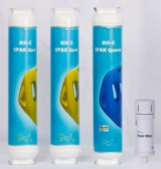 MilliQ EQ 7008/16 purification kit includes IPAK Gard, Meta, Quanta