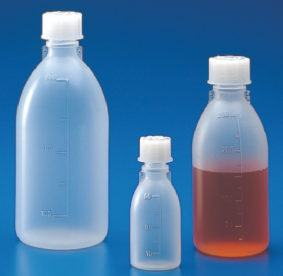Narrow neck bottle 1000ml PP graduated, with closure GL 32_1552603