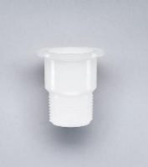 Masterflex Fitting, PVDF, Straight, Sanitary Clamp to Threaded Adapter, 1" Ladish Clamp x 1" NPT(M)_1867506