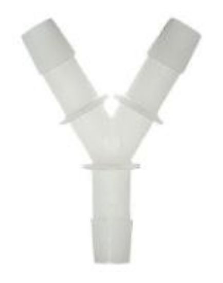 Masterflex Fitting, PVDF, Y-Connector, Hose Barb Union, 1-/16" ID; 10/PK_1867459