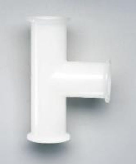 Masterflex Fitting, PVDF, Tee, Sanitary Clamp Union, 1.5" Clamp x 1.5" Clamp x 1.5" Clamp_1867655