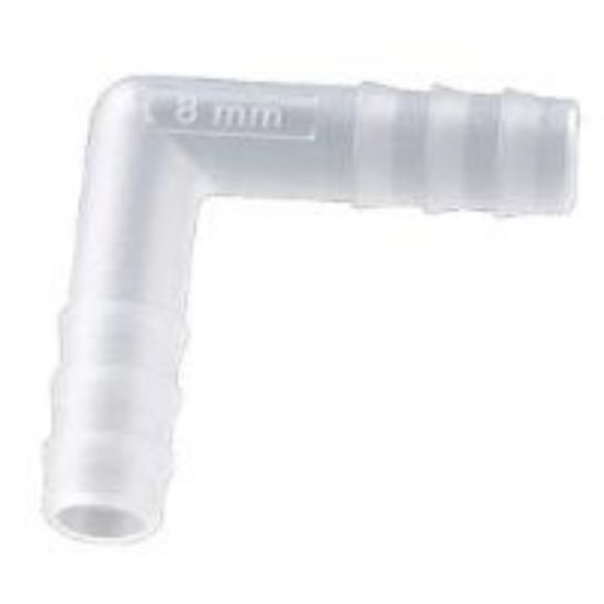 Burkle Barbed 90° Elbow Connector, PVDF, 5-7 mm Tubing; 10/Pk_1489758