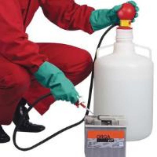 Burkle 5005-7000 Battery fill hand pump cap, squeeze bulb operation, PP/PVC, 12 mm tube, 30-70 mm bunge; 5L/min _1454998