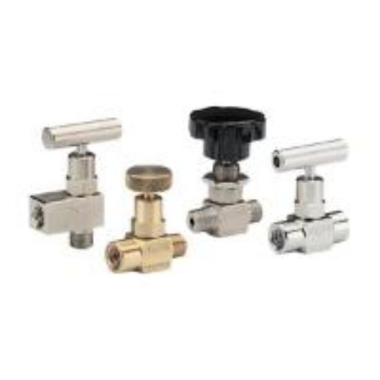 NOSHOK 102MMB Hard Seat Mini Needle Valve 1/4", Straight Male-Male, Brass_1873626