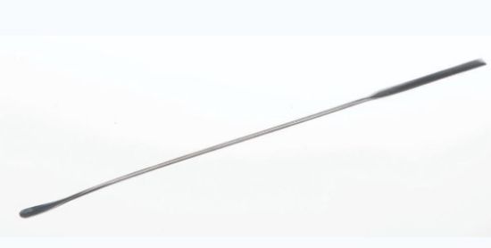 Double spatula 130 mm, 18/10-steel type 2 micro, spoon 10 x 5 mm, spoon-shaped on one side_1581292