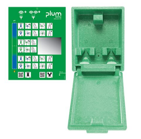 4651 - B-Safety - Plum wall box 265x227x110 mm Polystyrene with mirror, without eye wash bottle for eye wash bottle 200 ml and 500 ml emty (4651)_2225049