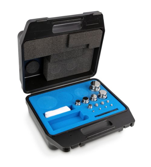 Weight set, E1, 1 g; 1 kg, Button, Stainless Steel polished, in plastic case, 1 g; 1 kg, E1,_1930738