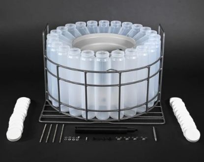 ISCO, Bottle Configuration For 6700 Sampler (24 Polypropylene 1 Liter), 1 Liter wedge-shaped bottles, caps, retaining ring, rack, 2 discharge tubes_1280072