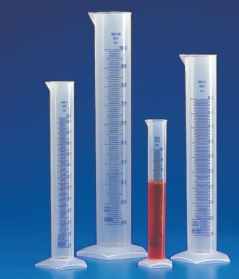 Measuring cylinder 2000ml, tall form cblue graduation, PP_1509903