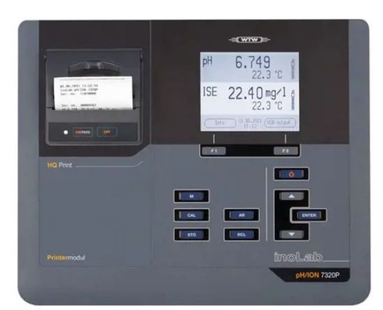 Precise, menu controlled pH/mV/ISE benchtop meter, with two DIN inputs, for measurements/ documentation according GLP/AQA. Meter with universal power supply, stand and operation manual, USB cable._2249243