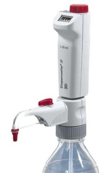 BRAND Dispensette S Bottletop Dispenser, Digital Adjustable, with Recirculation Valve, 1-10 mL_1351411