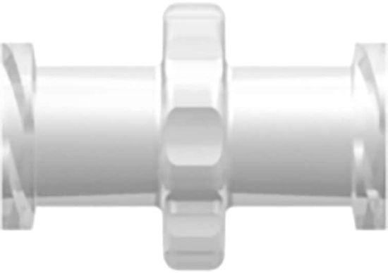 Value Plastics Luer Fitting, Straight Union, Polypropylene, Female Luer Thread; 25/Pk_2055062