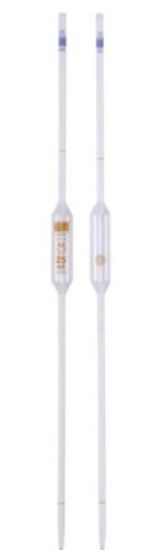 Hirschmann Volumetric Pipette 2 ml, Cl. AS, 2 Marks AR-Clear Soda Glass, Brown Graduated, Conformity-Certified_1526715