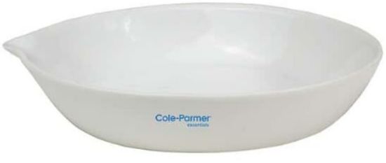 Cole-Parmer Porcelain Flat-Form Evaporating Dish, 100 mL; 18/PK_2262265