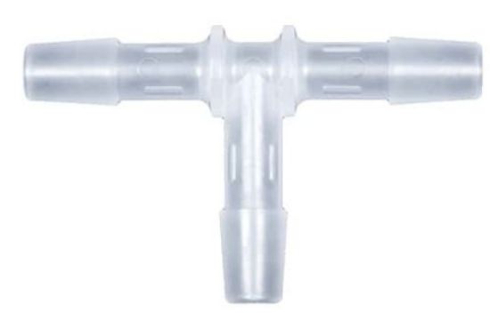 Eldon James Hose Barb Fitting, Tee Union, Animal-Derivative-Free Polypropylene, 3/8" ID; 10/PK_2245383
