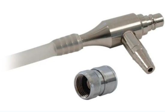 Water-jet pump G 1/2, nickel plated brass, non-return valve, connector plug_1559498