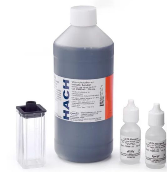 Hardness Reagent Set 0-1,000 ug/L, Total Hardness, 500 Tests, Ultra Low Range, Colorimetric Method_2263045