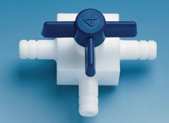 Plastibrand three-way PTFE stopcock, for 8mm ID Tubing_1595238