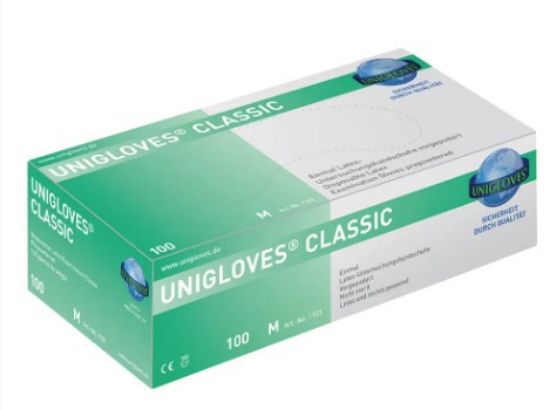 Latex gloves, size 9-10/XL pre-powdered, Multi-Comfort pack of 100_1837731