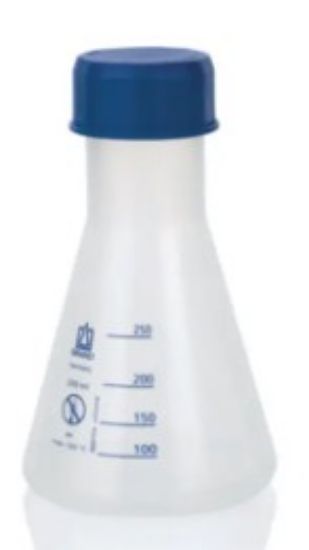 Labfriend Erlenmeyer Flask 250 mL PP Wide Neck GL45 Screw Cap Graduated ...